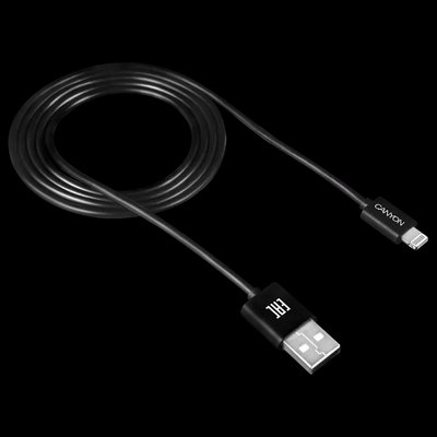 Canyon CFI1B black (Lightning - USB-A) 1м Кабель 99-00012603 фото