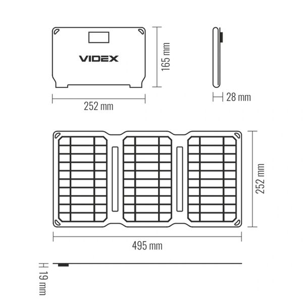 VIDEX VSO-F515UU 15W Сонячна панель 99-00016953 фото