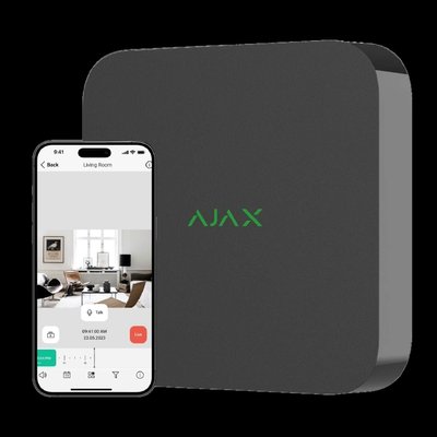 Ajax NVR (16ch) (8EU) black Мережевий відеореєстратор 99-00014687 фото