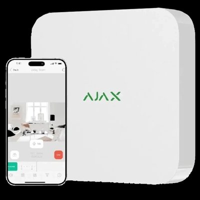 Ajax NVR (8ch) (8EU) white Мережевий відеореєстратор 99-00015148 фото