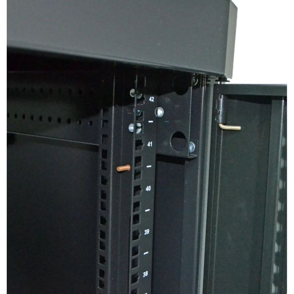UA-MGSE4268MPB Шафа 19" 42U, 610х865 мм (Ш*Г), посилена, перфоровані двері (66%), чорна 99-00008102 фото