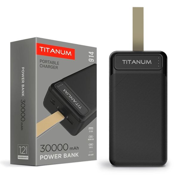 TITANUM 914 Black 30000mAh Повербанк 99-00016948 фото
