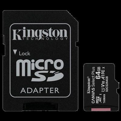 Kingston 64GB microSDXC Canvas Select Plus 100R A1 C10 Card + ADP Карта пам'яті 99-00016336 фото