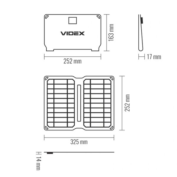 VIDEX VSO-F510U 10W Сонячна панель 99-00016952 фото