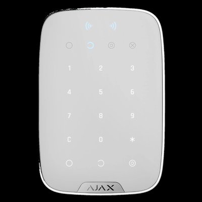 Ajax Keypad S Plus (8PD) white Бездротова клавіатура з підтримкою захищених карток і брелоків 99-00014681 фото