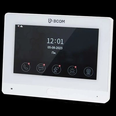 BCOM BD-760FHD/T White Відеодомофон 99-00018856 фото