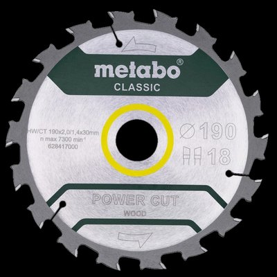 Metabo "power cut wood - professional" (628417000) Пильный диск 190x30, Z18 WZ 5° /B 99-00015429 фото