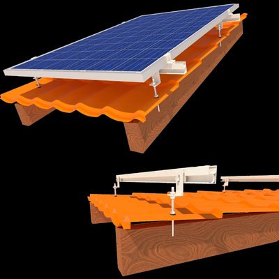 InstallKit IK-XL-M-5 Комплект кріплення Комплект кріплення 5 сонячних панелей до 1145мм металочерепиця профнастил шифер 99-00014119 фото