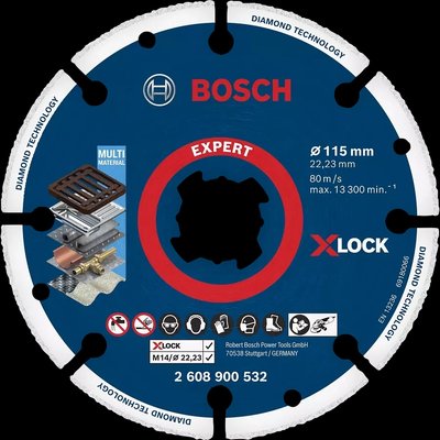 Bosch EXPERT Diamond Metal Wheel X-LOCK, 115 x 22,23 мм Відрізний круг по металу 99-00014632 фото