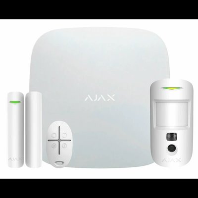 Ajax StarterKit Cam (8EU) UA white Комплект охранной сигнализации 99-00006340 фото