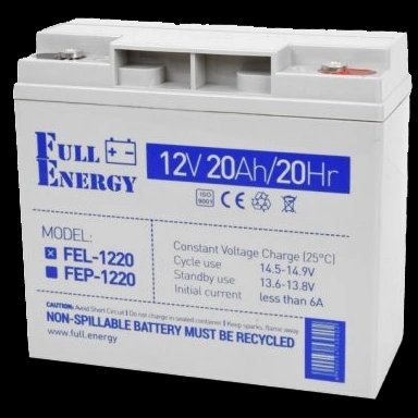 Full Energy FEL-1220 Акумулятор гелевий 12В 20 А•г для ДБЖ 99-00009117 фото