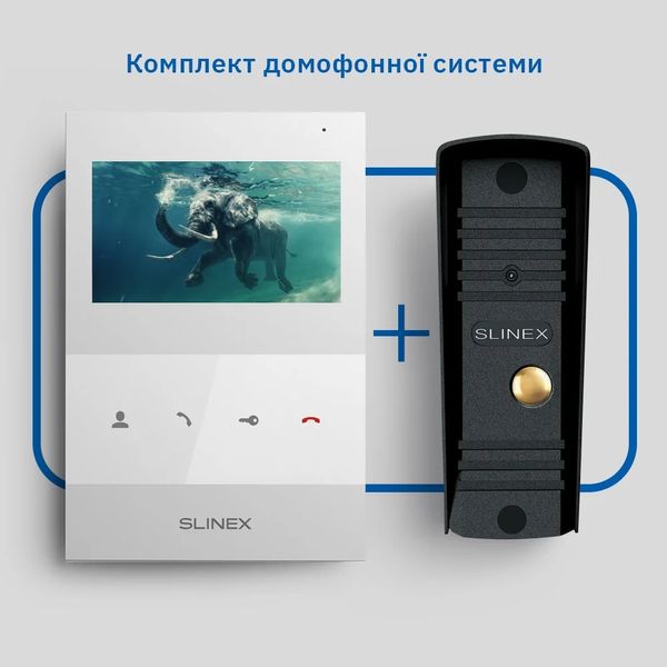 Slinex ML-16HD(Black)+SQ-04M(White) Комплект видеодомофона 99-00014497 фото