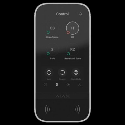 Ajax KeyPad TouchScreen (8EU) white Клавіатура 99-00015147 фото
