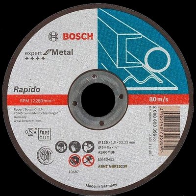 Bosch 125х1 мм (2608603396) Круг відрізний 99-00014202 фото