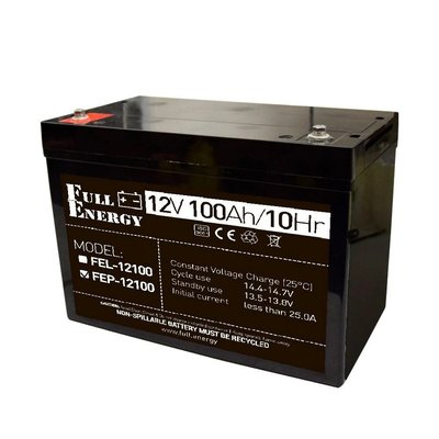 Full Energy FEP-12100 Акумулятор 12В 100 Ач для ДБЖ 99-00007315 фото
